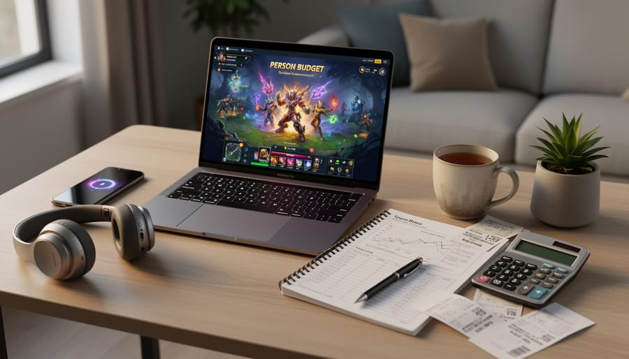 Smartphone and tablet beside a notebook and coins in a well-lit room